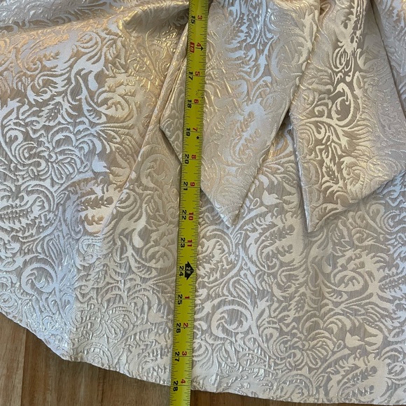 NWT Rare Editions Gold Beige Jacquard Dress, Size 8 - Picture 11 of 11